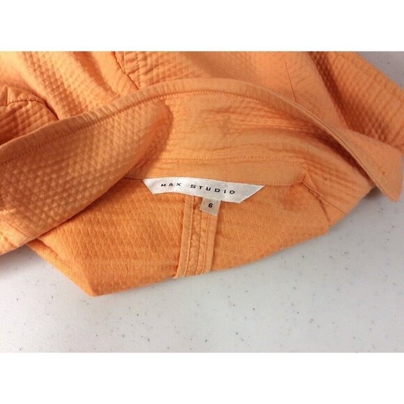 Max Studio Orange Jacket Blazer Womens 6 - Picture 4 of 4